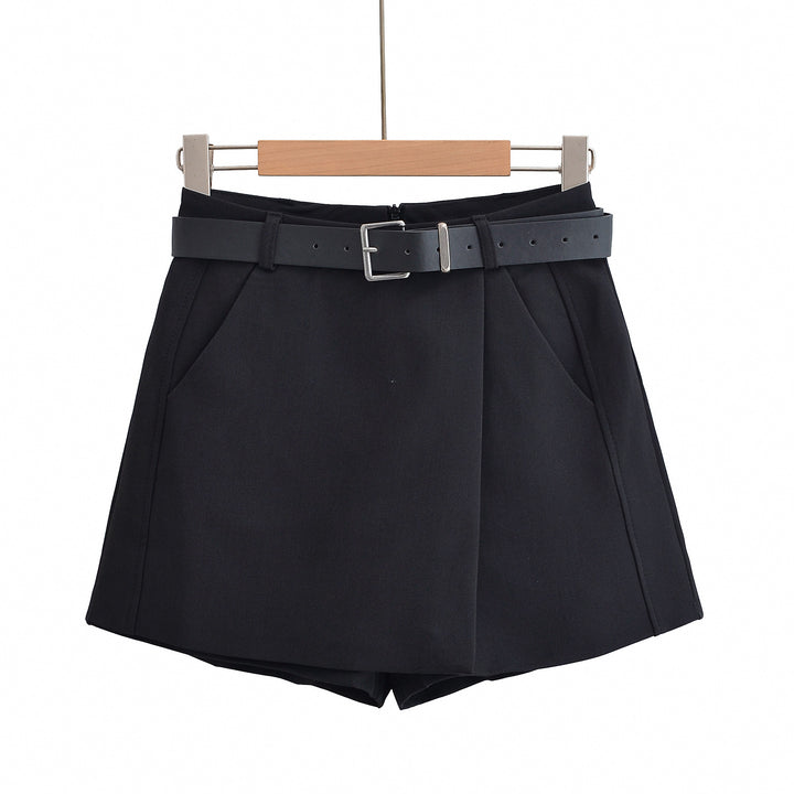 Kvinder elegante højtaljede shorts med justerbart bælte og praktiske lommer Stilla