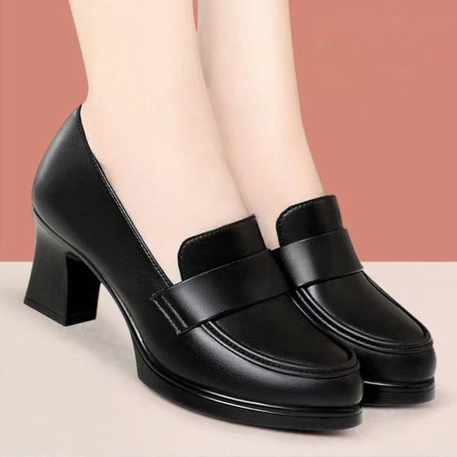 Damer elegante blokhæls-pumps med mode-rem Stilla