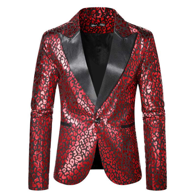 Stilfuld leopardprint-blazer til herrer Stilla