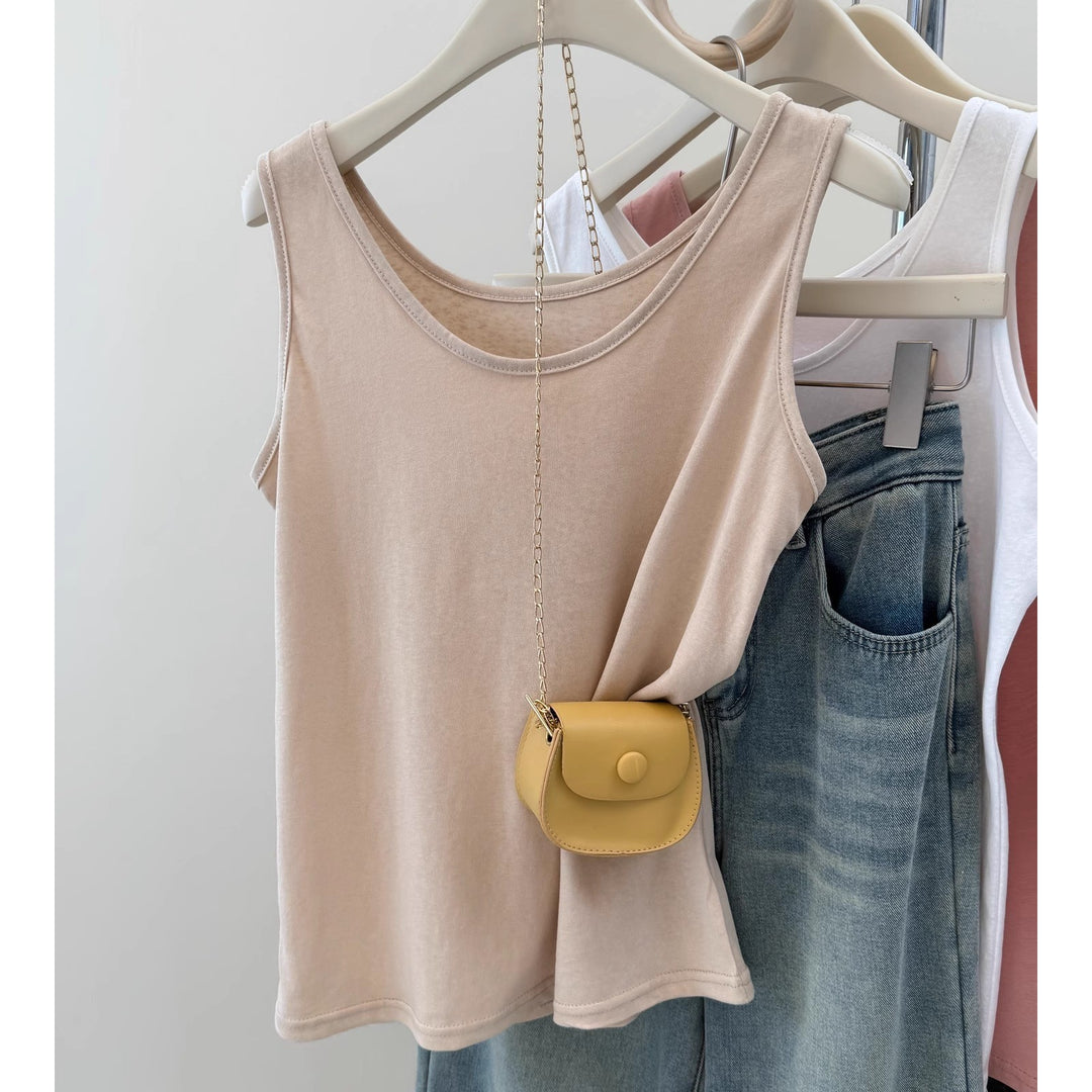 Femme Blødt Jersey Tanktop med flatterende snit Stilla