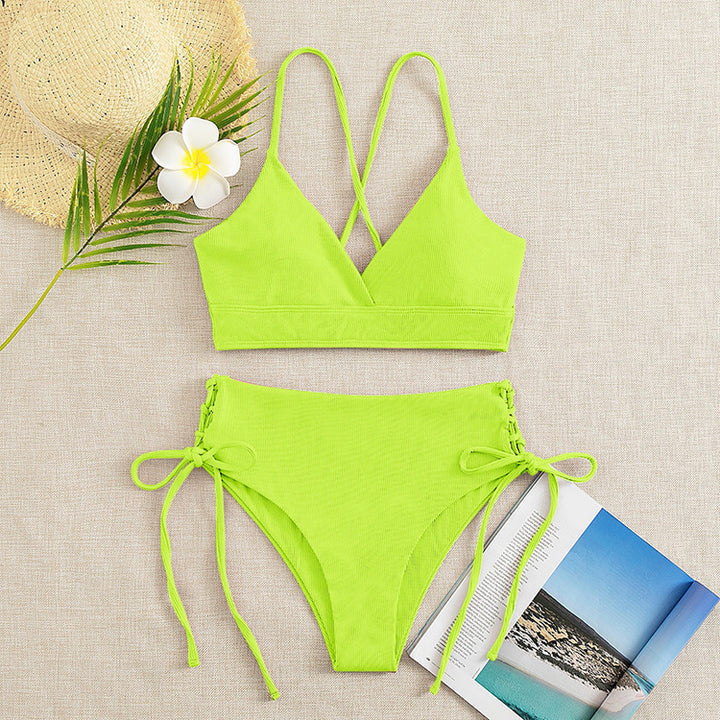 Dame bikini-sæt med raffineret snøre-detail Skovae