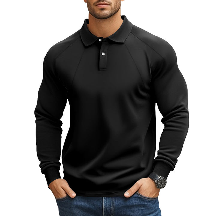 Herrer langærmet polo skjorte med komfortabel pasform og sporty design Stilla