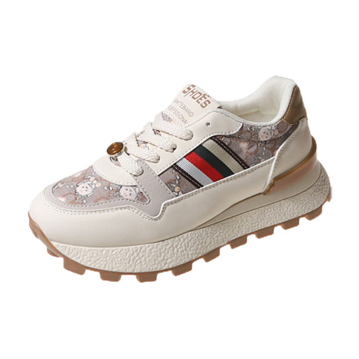 Dame mode Sneakers med unikt blomster mønster og komfortabel dæmpningsteknologi Stilla