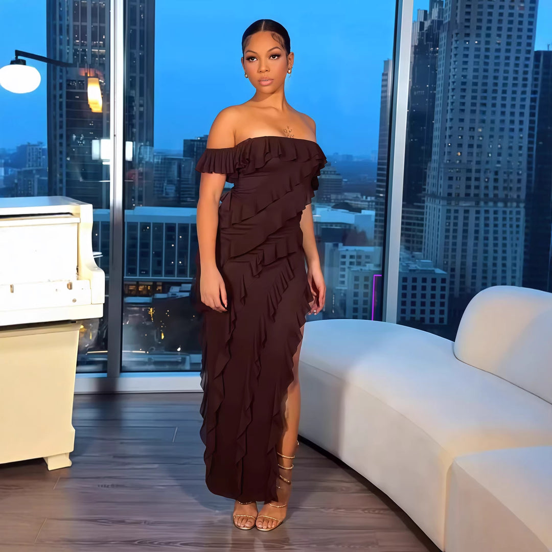 Dame Rynkede Maxi Kjole Skovae