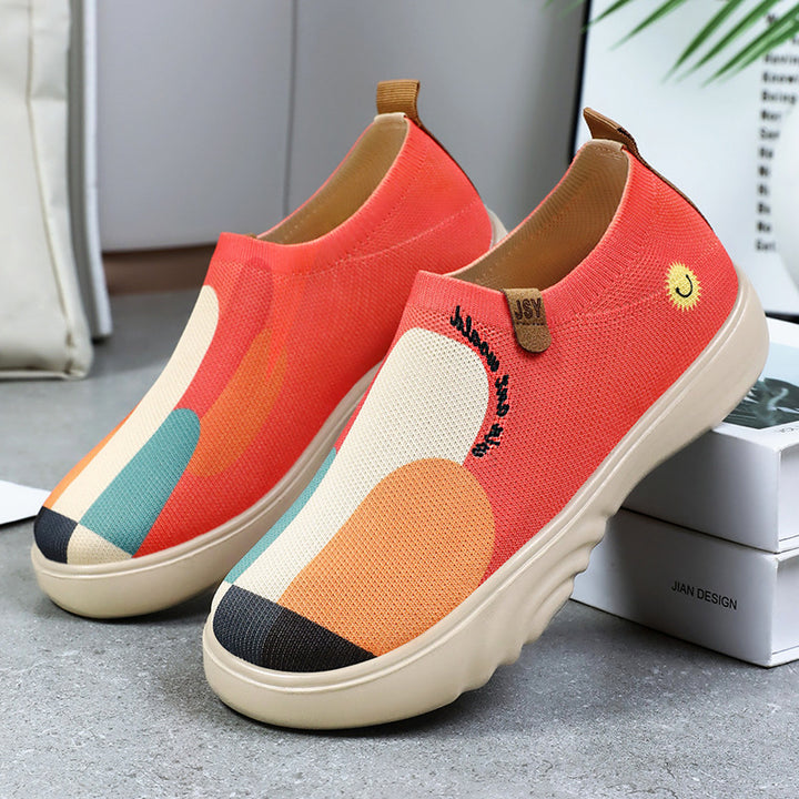 Dame Mode Slip-On Sneakers med unikt design og fleksibelt overmateriale Stilla