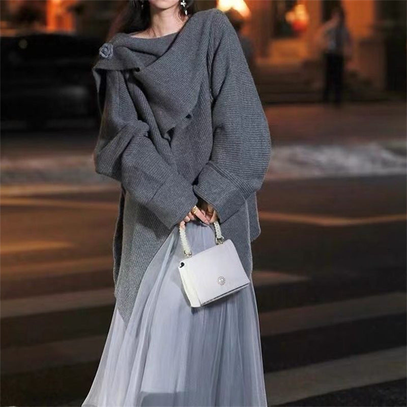 Dame Oversized Komfortabel Cardigan Stilla