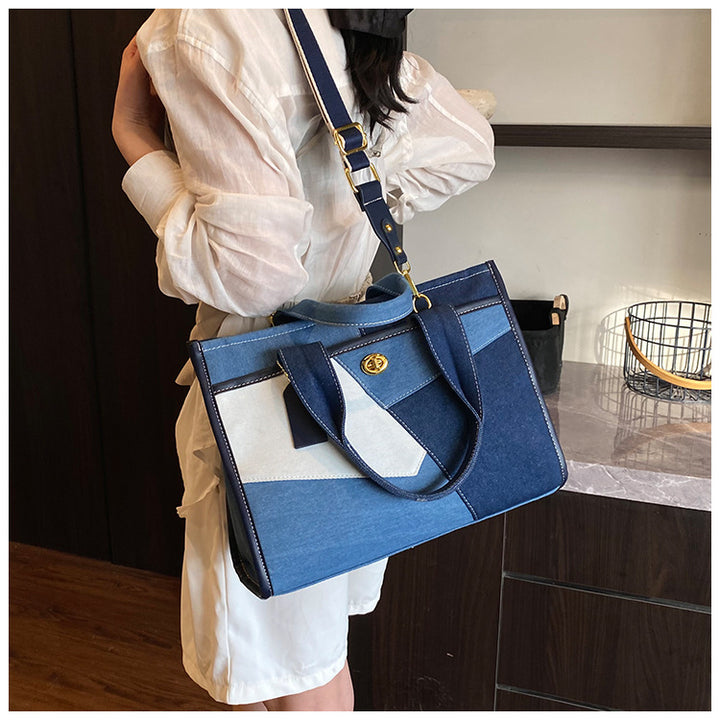 Femme Fashion-Forward Denim Indkøbstaske Stilla