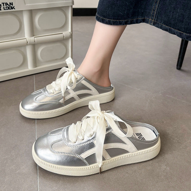 Dame Chic Snørebånd-Casual-Sneaker med Glitteraccent Stilla