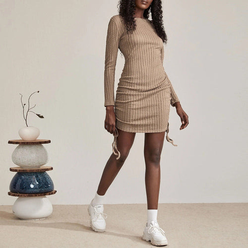 Stilla | Trendy Twist Strik Bodycon Nederdel Kjole