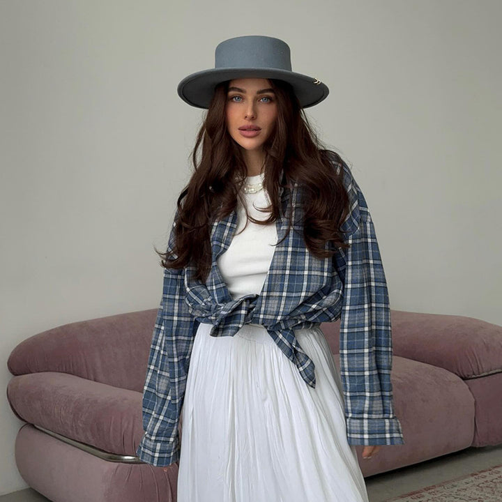 Femme Oversized flannel skjorte Stilla