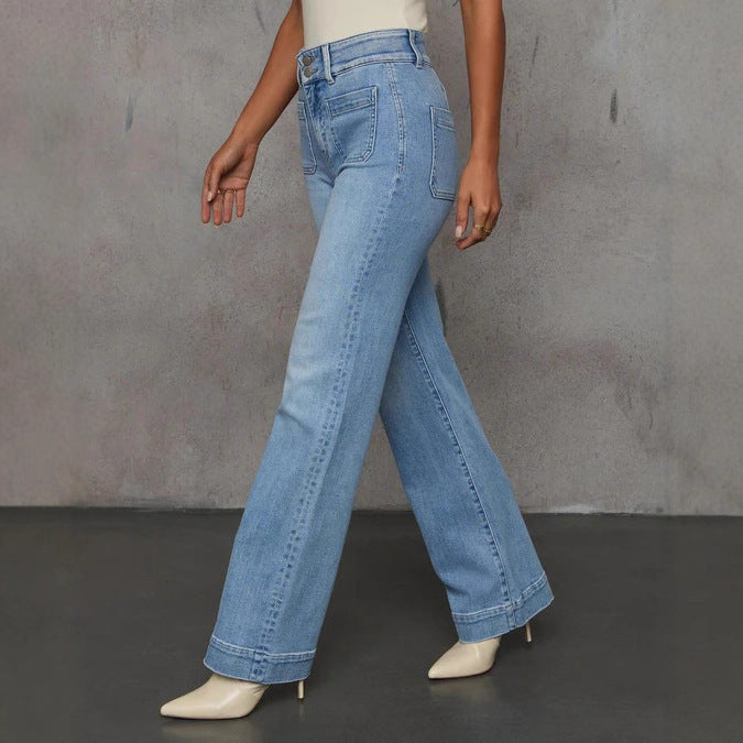 Damer Høj Talje Vintage Jeans Stilla