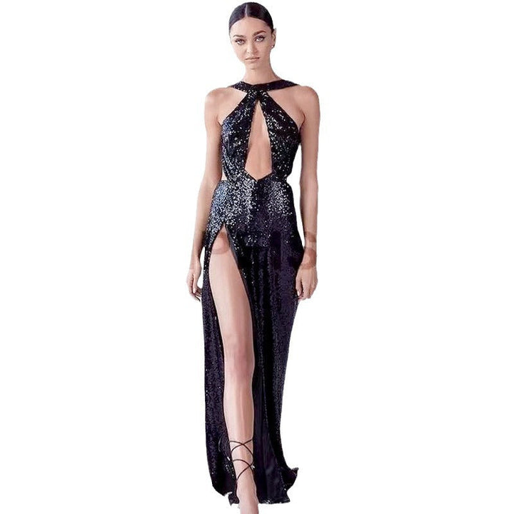 Stilla | Uregelmæssig Temperament Halterneck Aftenkjole