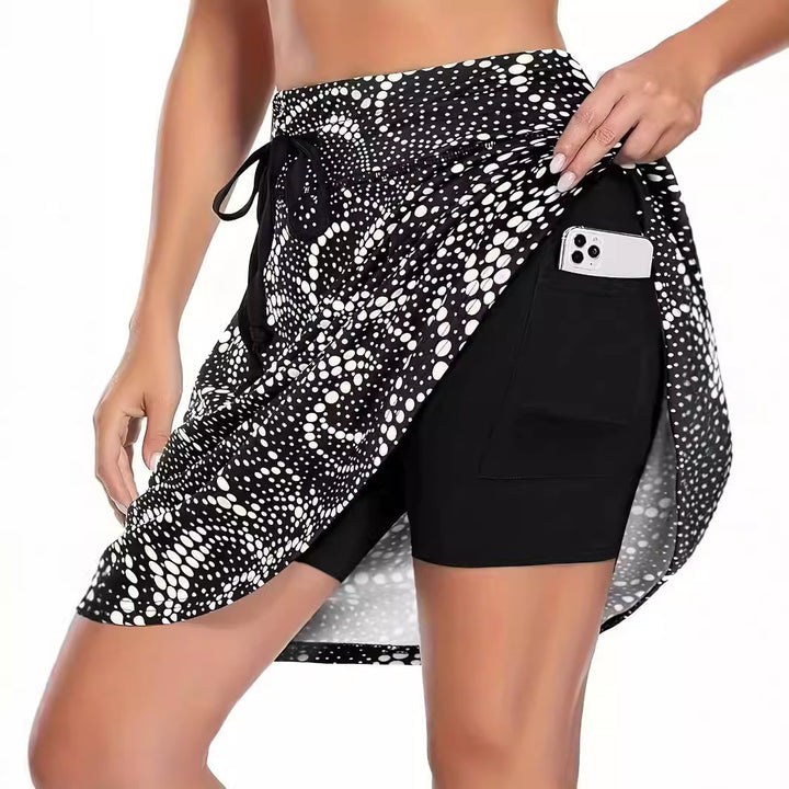 Dame sports tights med integrerede kompressionsshorts Stilla