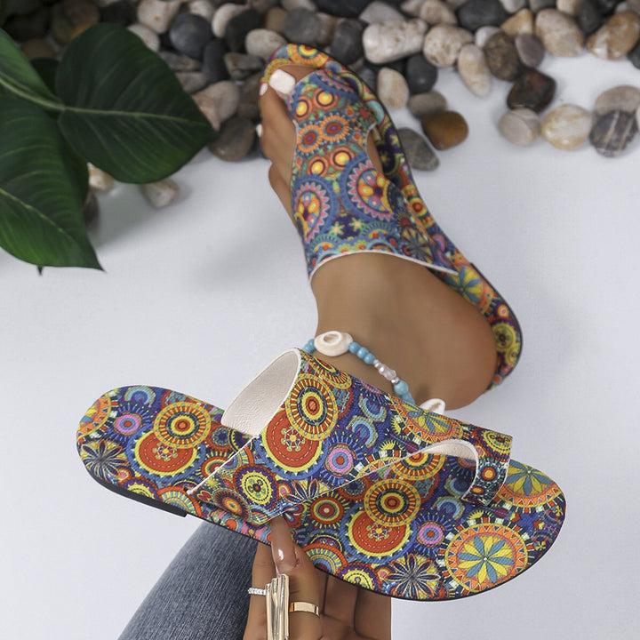 Dame Komfortable Slingback Sandaler med blomsterdesign Stilla
