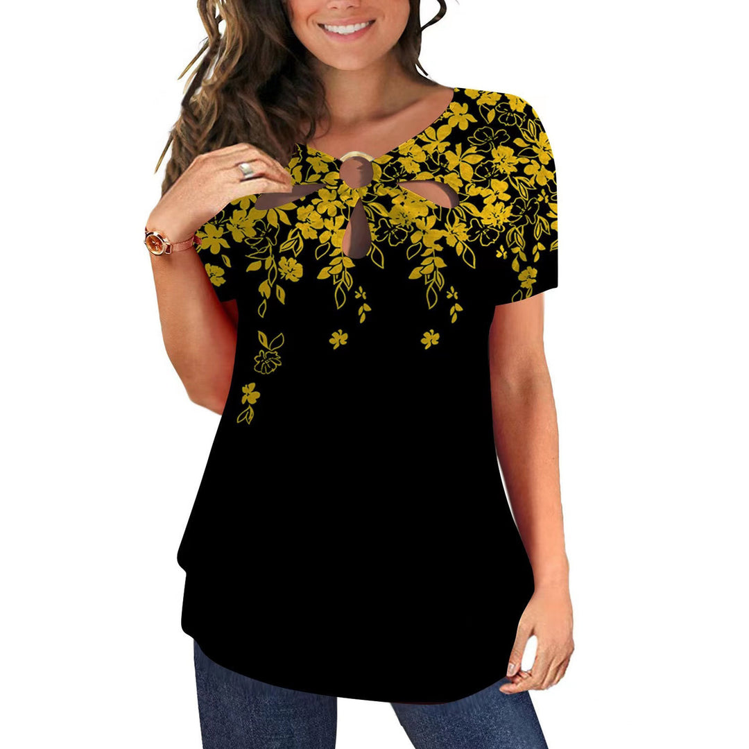 Dame Floral Cut-Out Overlay Top Stilla