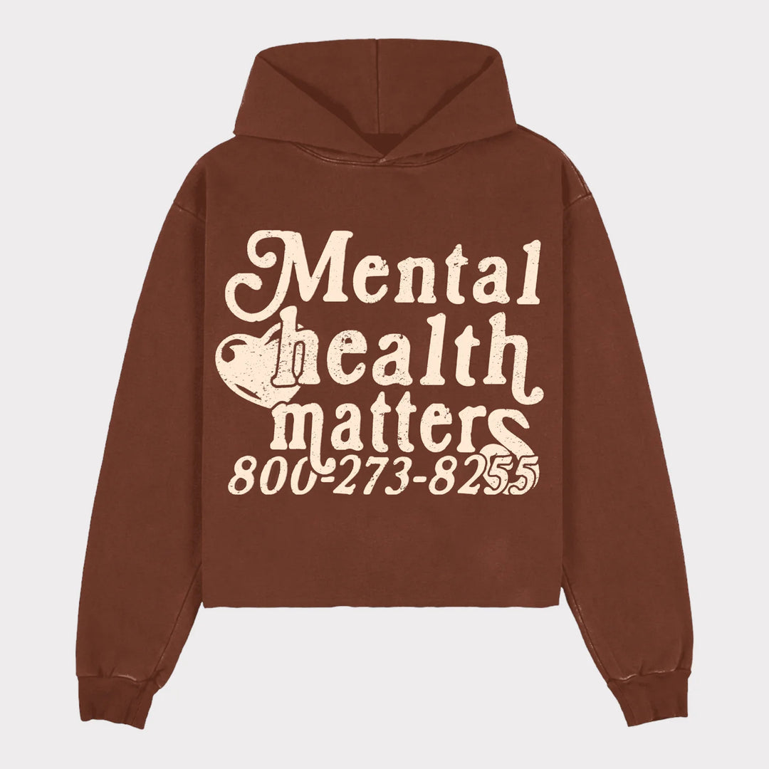 Kvinders hoodie med statement print Skovae