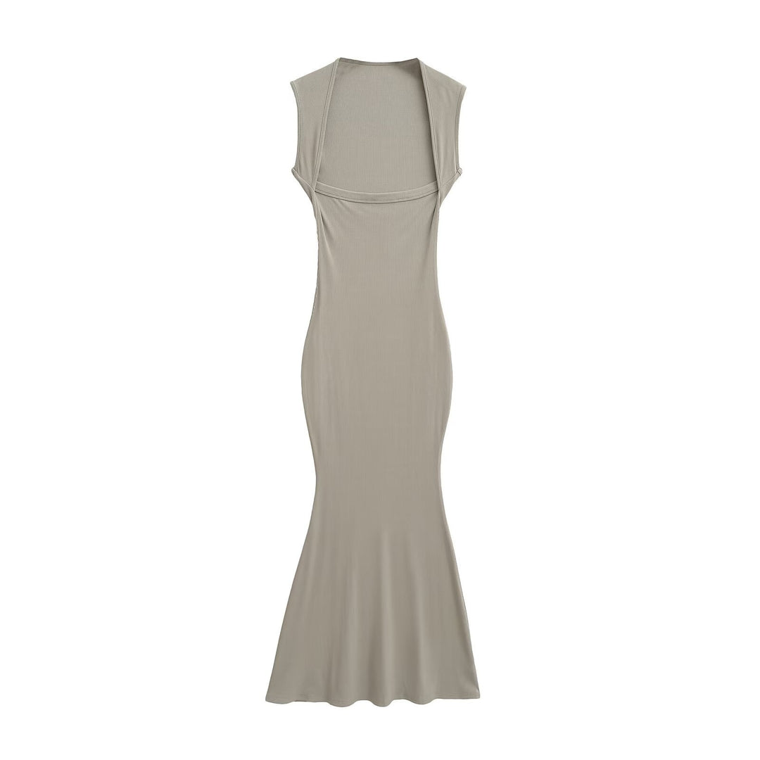 Femme Korte ærmer Rib Maxi kjole Stilla