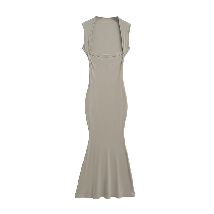 Femme Korte ærmer Rib Maxi kjole Stilla