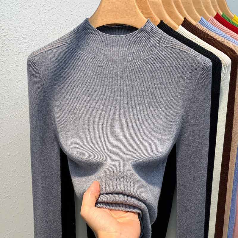 Dame Figurtilpasset Turtleneck-overdel i ribstrik Stilla