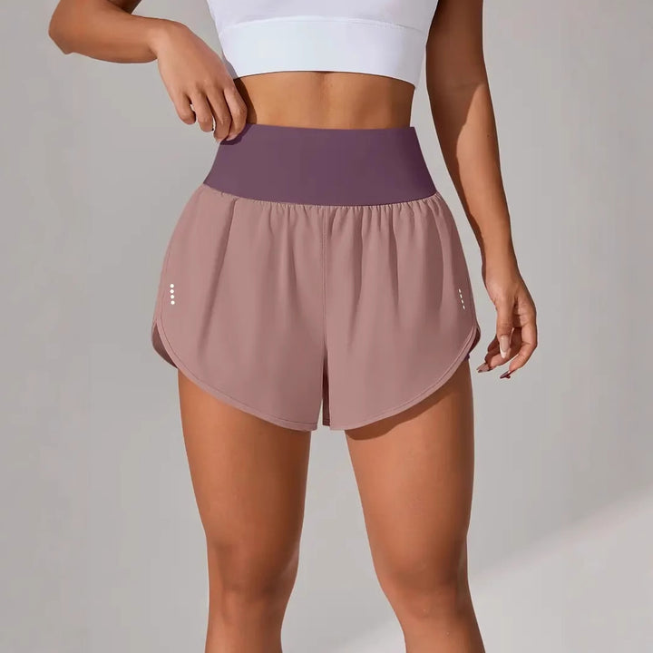 Dame Sporty Løbe shorts med strækbart liv og åndbare mesh-indsæt Stilla