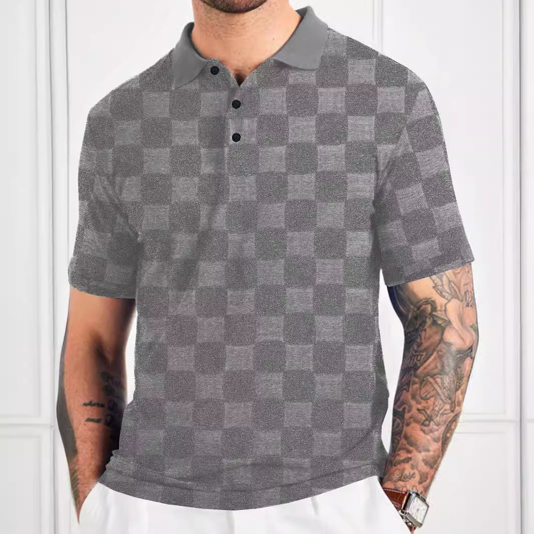 Herrer polo skjorte med struktureret design og fashionable knapper Stilla