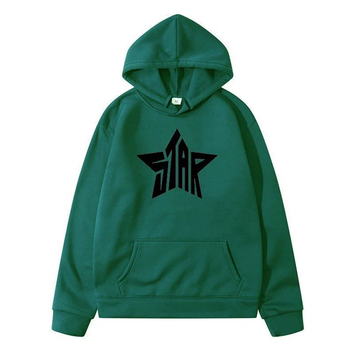 Dame hoodie med stilfuld stjernemotiv Skovae