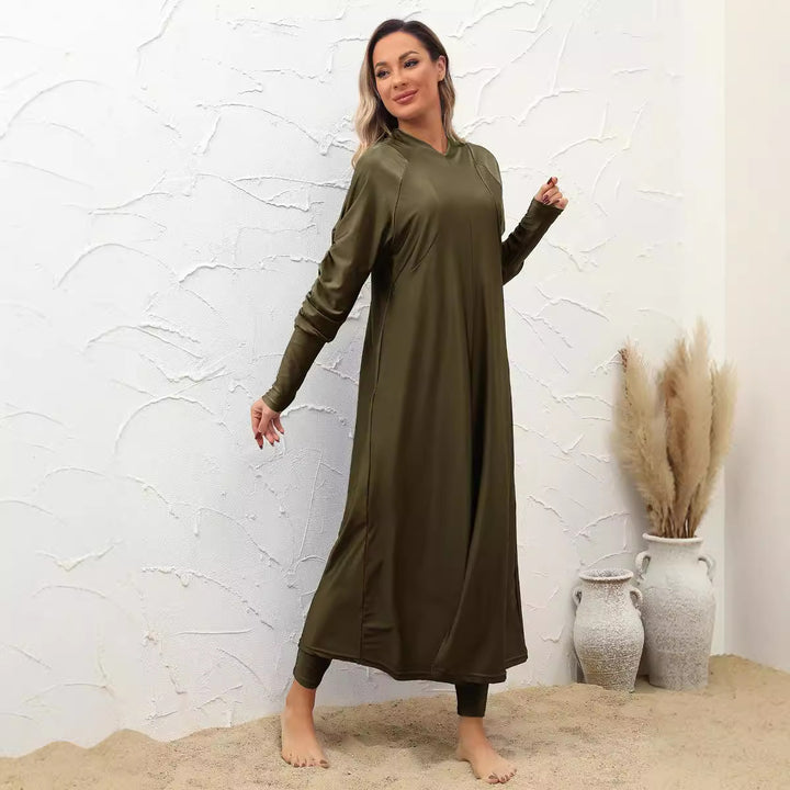 Damer Elegant Kaftan med høj krave og lange ærmer Stilla