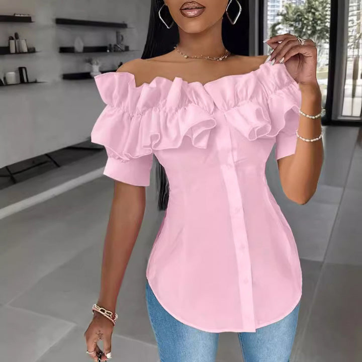 Femme Off-Shoulder Ruffle Bluse Stilla