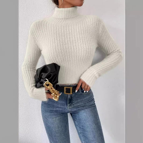 Dame Chic Rullekravepullover i fint strik Stilla