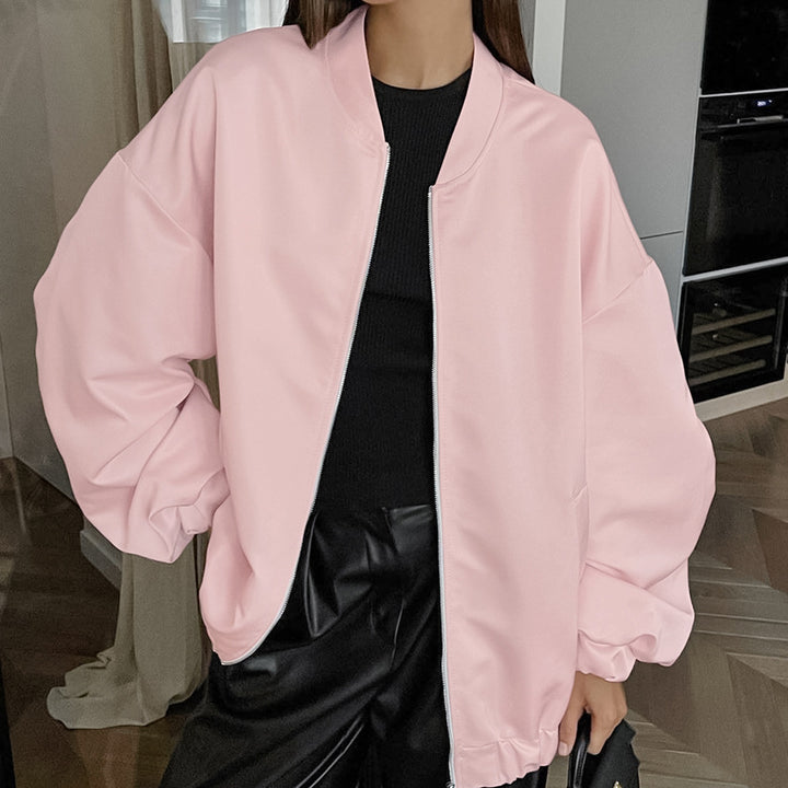 Dame Oversized Blousonjakke med afslappet snit og elastiske manchetter Stilla