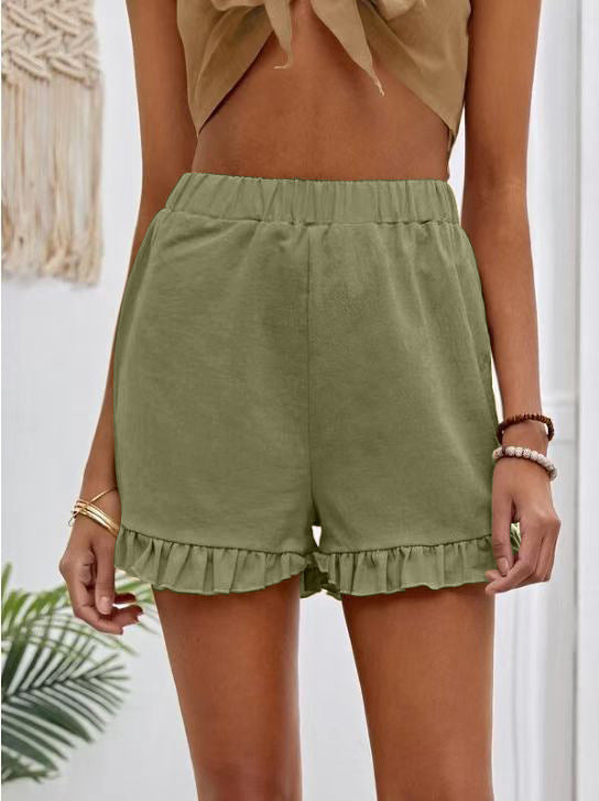 Dame Rüschensaum Fritidsshorts Stilla