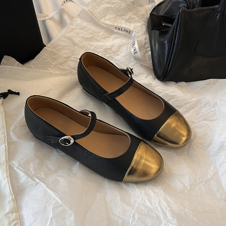 Femme Elegante Mary Jane Ballerinas med Stilig Spænde-Detail Stilla