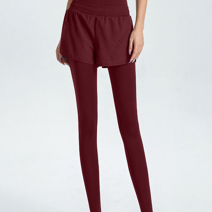 Dame Sporty Leggings med integreret kort shorts Stilla