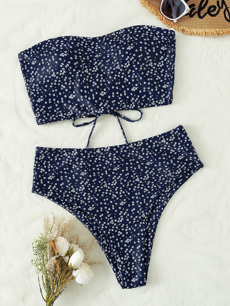 Dame Bandeau-Bikini med høj talje Skovae