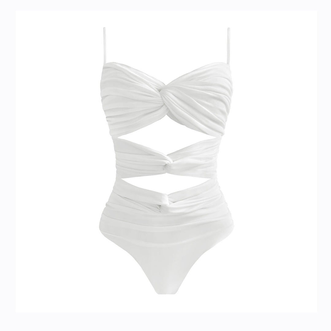 Dame enpiece badedragt med raffineret indpakningsdesign og figursyende cut-out-detaljer Stilla