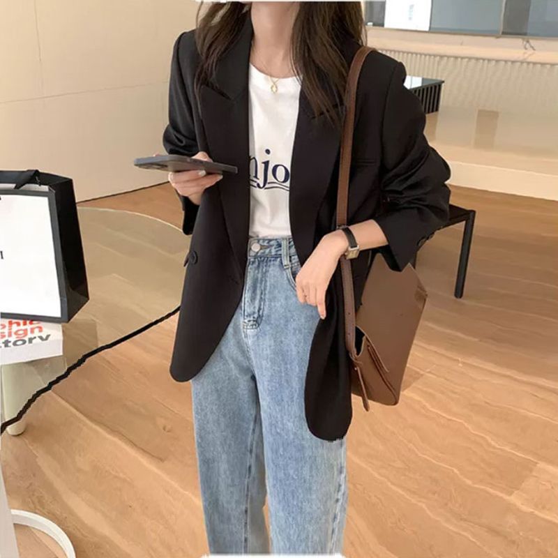 Damernes oversized blazer med struktureret stof Stilla