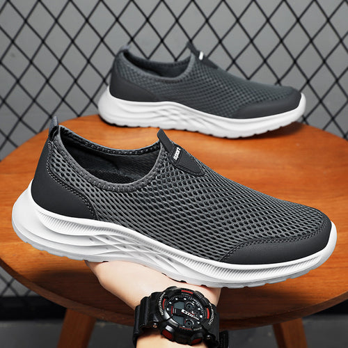 Dame åndbare Slip-On sneakers med fleksibelt mesh-overmateriale og skridsikker sål Stilla