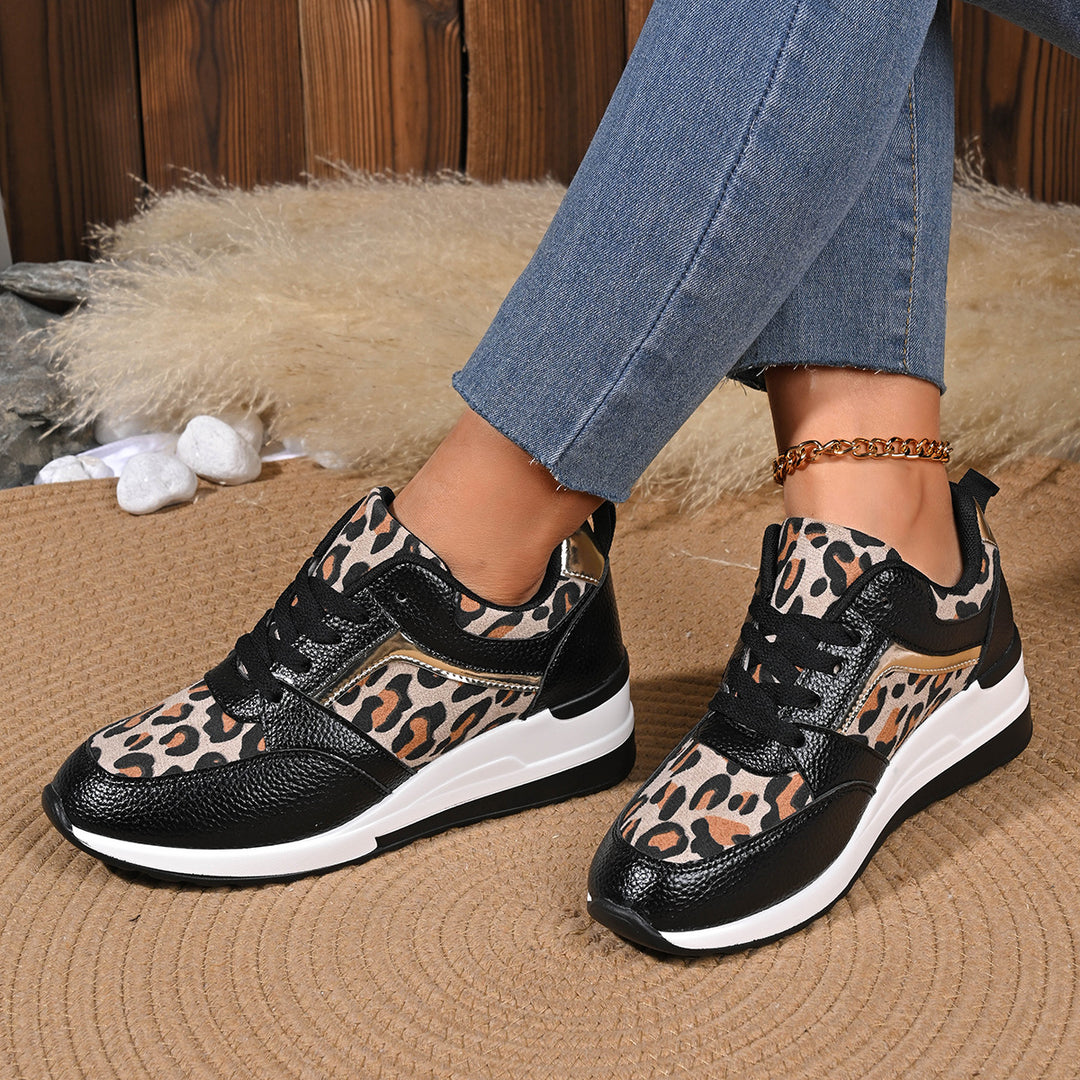 Dame Sporty Sneakers med trendy leopard print og komfortabel dæmpning Stilla