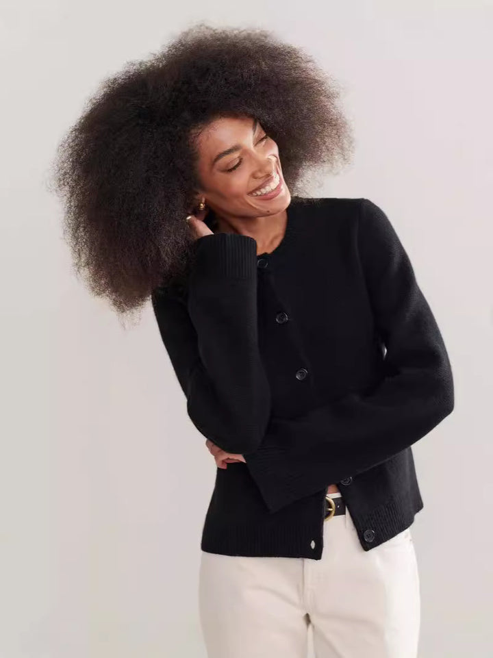 Femme Elegant Knap-til-Strik-Cardigan Stilla