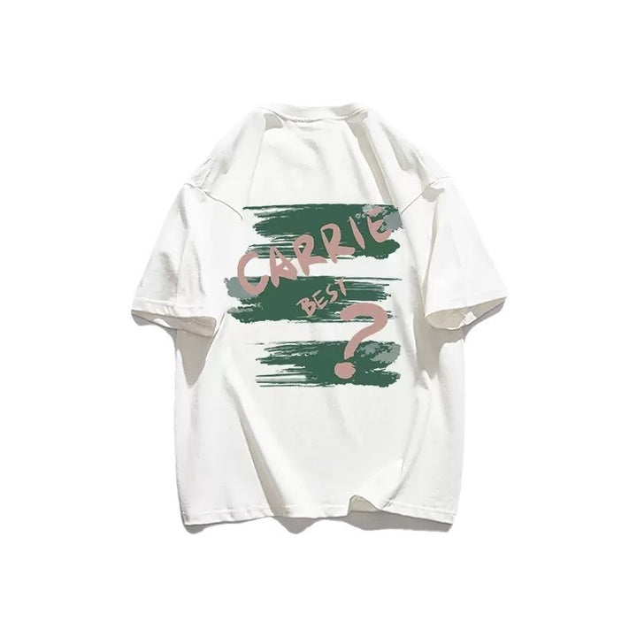 Dame Oversized T-shirt med kunstnerisk tryk og afslappet skæring Stilla