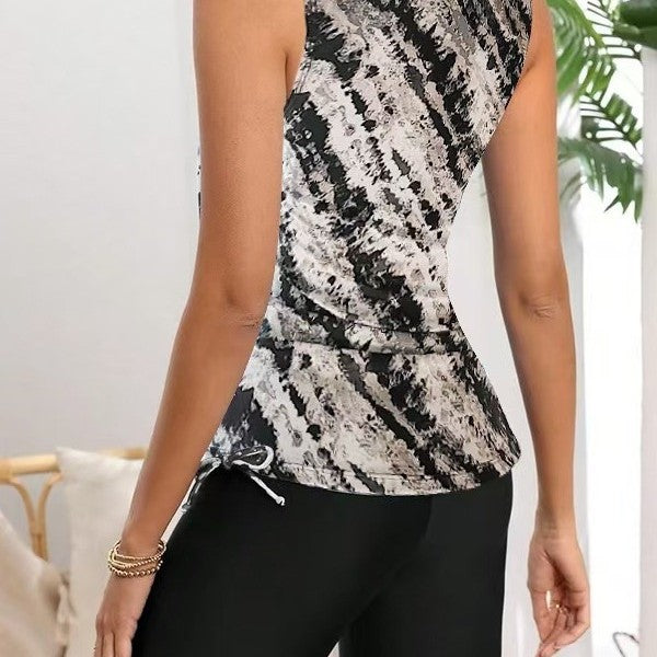 Dame Sporty Tanktop og cykelshorts sæt med justerbare sider Stilla