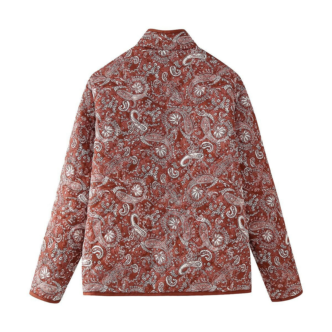 Femme Gequiltet Paisley-Print-Jakke Stilla