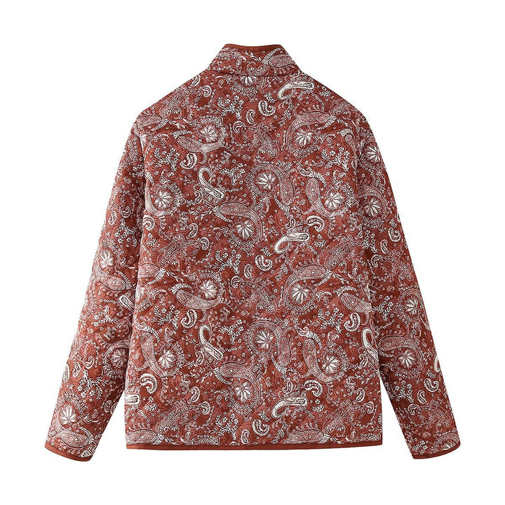 Femme Gequiltet Paisley-Print-Jakke Stilla