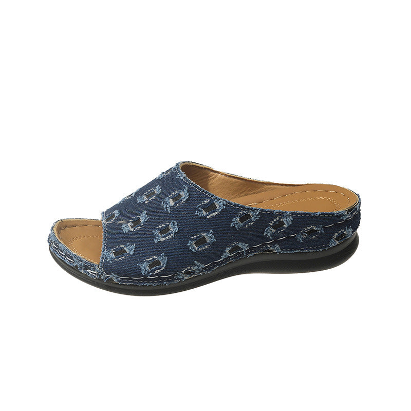 Dame Clogsandaler med moderne mønster og fleksibel fodseng Stilla