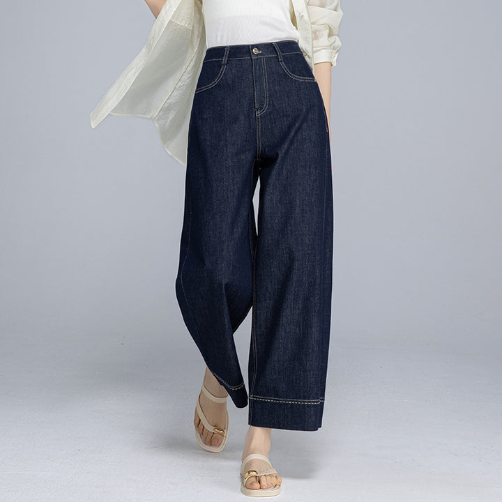 Dame brede jeans i moderne snit Stilla