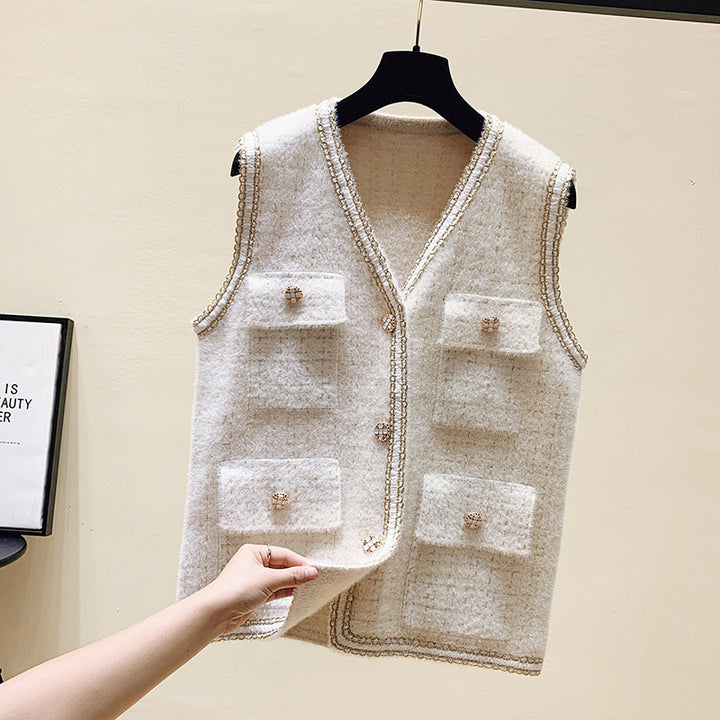 Femme Tekstureret Taske Strikveste Stilla