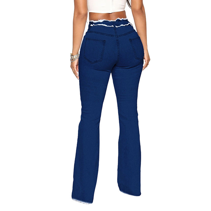 Dame Flared Jeans med vertikale striber Stilla