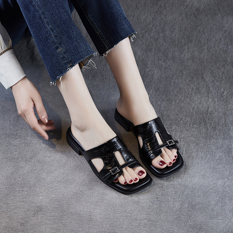 Dame Chic Slide Sandaler med spænde accent Stilla
