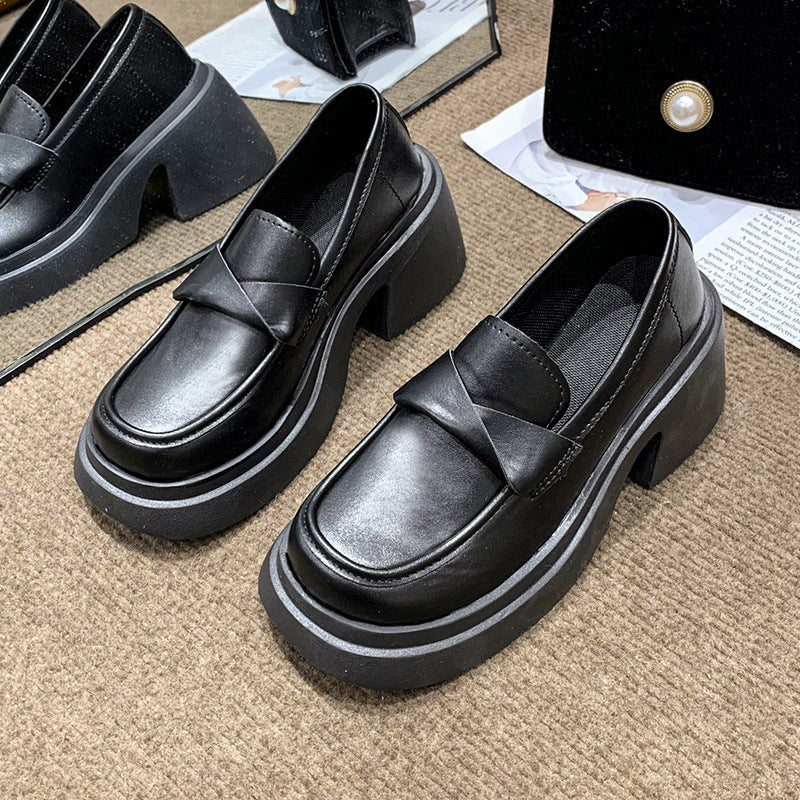 Dame Chunky Loafers med dekorativ rem og komfortabel blokhæl Stilla