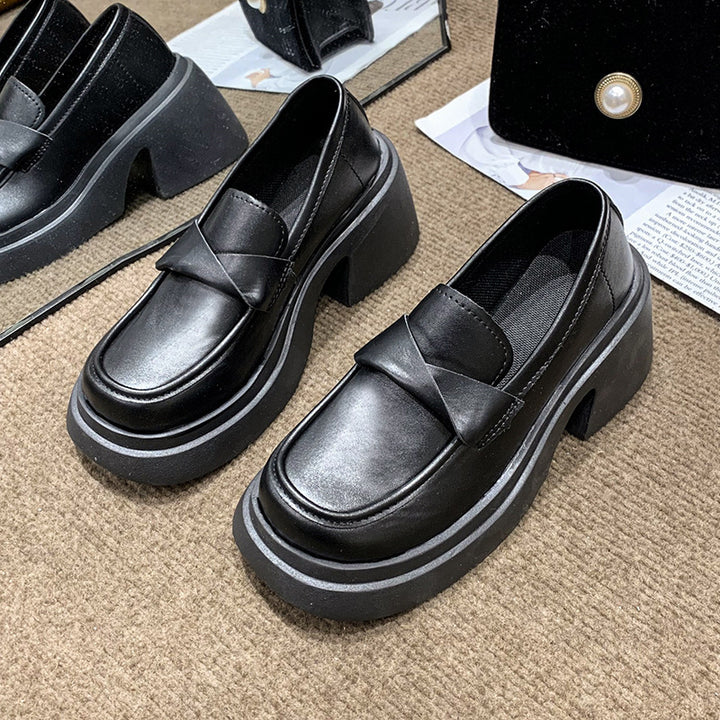 Dame Chunky Loafers med dekorativ rem og komfortabel blokhæl Stilla